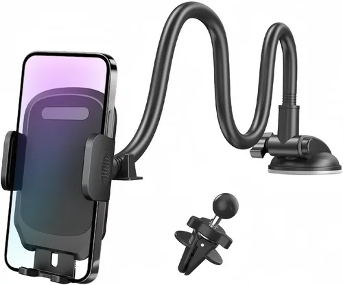 Vista 10 de Soporte para teléfono de automóvil, cuello de cisne para salpicadero de vehículo, parabrisas, ventilación de aire, soporte para teléfonos