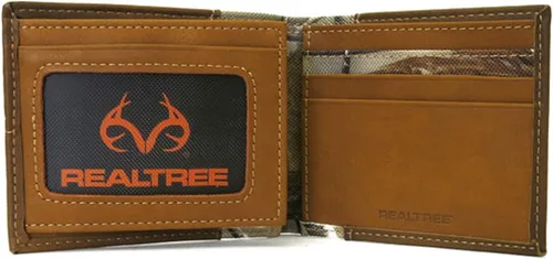 Vista 2 de Realtree - Cartera triple plegable con borde pulido para hombre