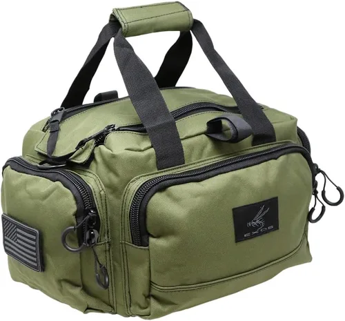 Vista 9 de Exos Tactical Range Bag - Medium Size Range Bag for Shooting - Gun Case for Handguns, Ammo Storage, Tactical Backpack, Molle Webbing, Free Subdued