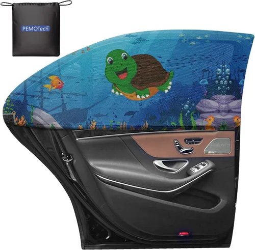 Vista 13 de PEMOTech - Parasol para ventana de coche (2 pack) - Certificado, parasol para ventana lateral del coche, protección UV, transpirable, de spandex