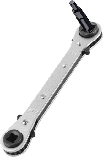 Vista 7 de Llave de servicio HVAC con adaptador de broca hexagonal Kit de herramientas para reparación de equipos de refrigeración de aire acondicionado 3/16