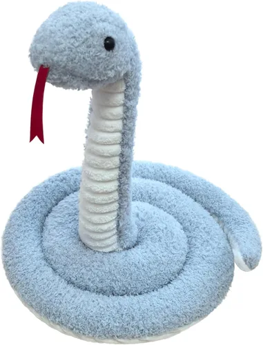 Vista 6 de Juguete de peluche negro de serpiente de peluche, suave juguete de peluche para niños y niñas, regalos para niños o novia, 17 pulgadas