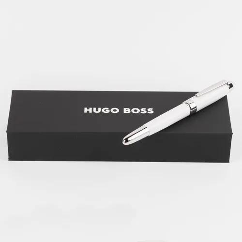 Vista 6 de Hugo Boss Icono de bolígrafo Rollerball Tinta negra Caja de regalo (blanco)