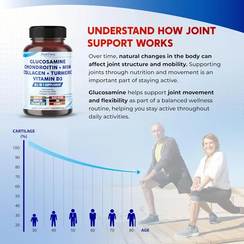 Vista 3 de Glucosamina Condroitina MSM Colágeno Cúrcuma - Apoyo a la salud de las articulaciones