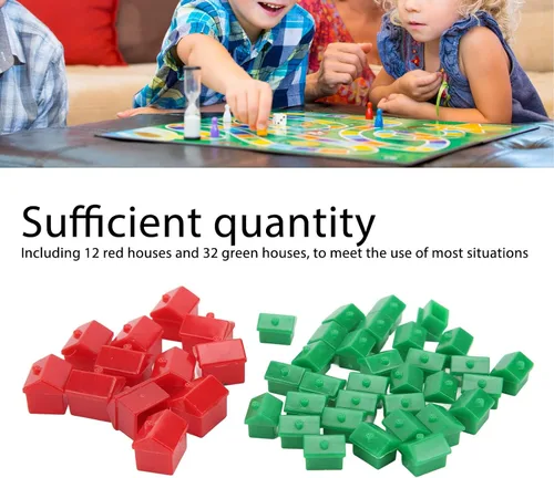 Vista 2 de VGEBY Game Replacement Pieces, Game Plastic Hotels Houses Game Piece Supplement Accessories Replacement Pieces Game Pieces Houses