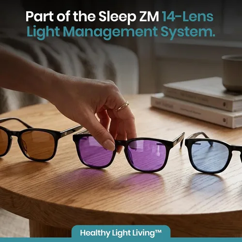 Vista 11 de Sleep ZM Blue Light Blocking & Light Sensitivity Glasses with 14 Lens Types