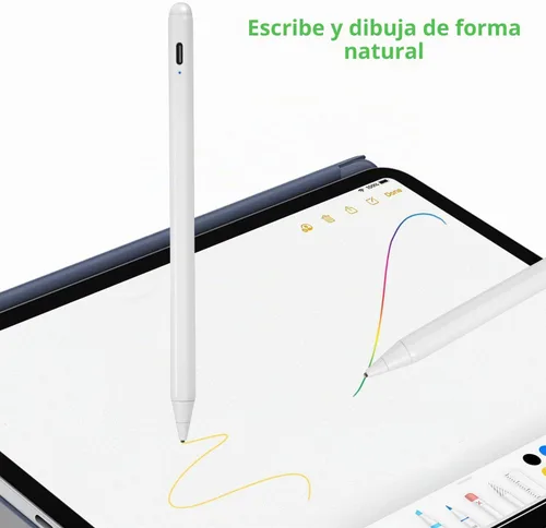 Vista 3 de Lápiz óptico electrónico para iPad de 5ª generación de 9.7 pulgadas 2017, lápiz capacitivo activo recargable tipo C, compatible con Apple iPad de 5ª