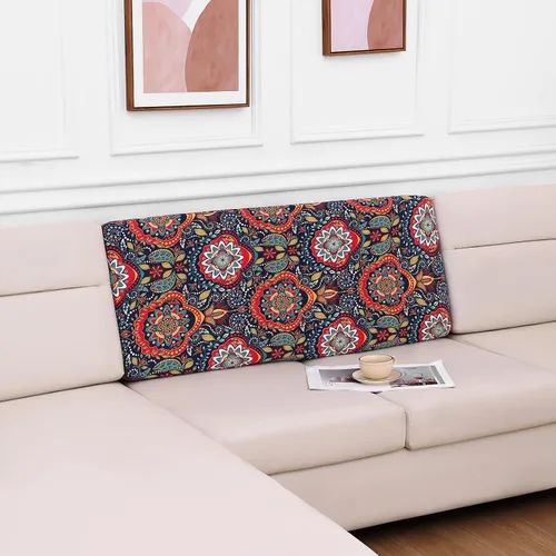 Vista 145 de hyha Fundas de cojín de sofá estampadas, fundas de sofá florales lavables para sofás con 2 cojines, fundas de cojín de patrón elástico para muebles