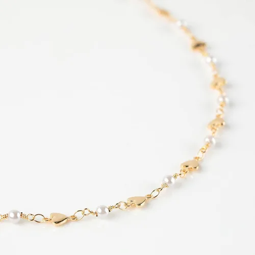 Vista 6 de YOUBEIYEE Cadena chapada en oro para hacer collares, pulseras, bricolaje, bola de corazón de latón, cadena de eslabones Rolo a granel con anillos