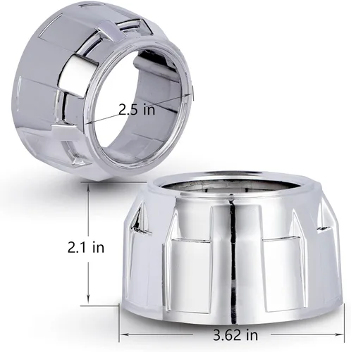 Vista 2 de Protector de proyector de 2.5 pulgadas, máscara plateada para lente de proyector de 2.5 pulgadas, accesorios de reequipamiento de lente de proyector