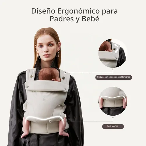 Vista 4 de Bc Babycare CocoonGo Portabebés – Portabebés CloudTouch Suave y Ergonómico para 7–44 libras Fácil de Usar, Ajuste Ajustable, Listo para Viajar