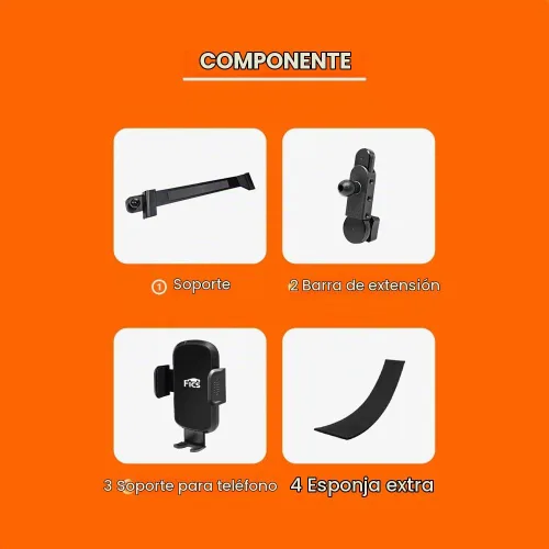 Vista 5 de FICS Accesorios KONA 2023, soporte para teléfono KONA 2023, soporte para teléfono personalizado