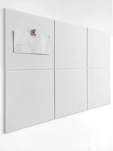 Vista 14 de Tabla de corcho alternativa de 24 x 36 pulgadas, paquete de 6 azulejos de pared de fieltro con pestañas adhesivas extraíbles seguras, tableros