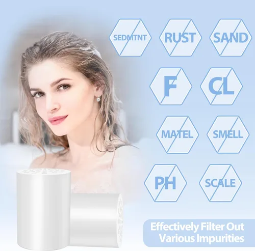 Vista 6 de Paquete de 3 cartuchos de repuesto para filtro de ducha, filtro de ducha de 20 etapas para agua dura, compatible con cualquier diseño similar