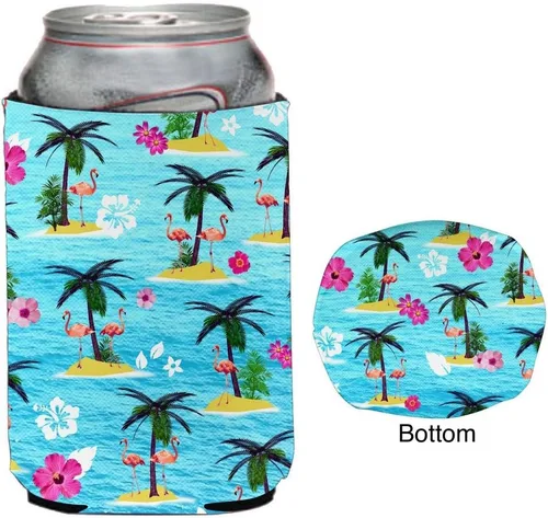 Vista 4 de Funny Guy Mugs Flamingo - Enfriador de bebidas plegable de neopreno