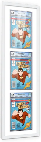 Vista 130 de Poster Palooza Marco de cómics con paspartú para 1 cómic de grado CGC, CBCS o PGX, marco de cómic de bronce para cómic de 8.125 x 13 pulgadas