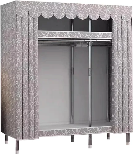 Vista 12 de large closets Portable Wardrobe Closet Thickened Steel Pipe Clothes Closet for Bedroom Hanging Large Closet Lightweight Portable Closet Space-saving