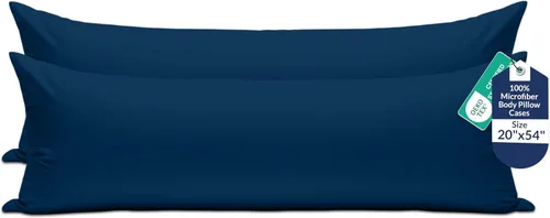 Vista 80 de Royale Linens Paquete de 2 fundas de almohada de tamaño estándar de 20 x 26 pulgadas, microfibra cepillada, fundas de almohada de cama, resistentes