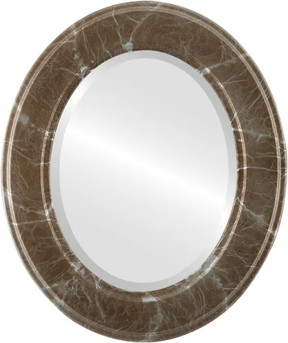 Vista 8 de ovalandroundmirrors. com Oval Espejo biselado en un estilo Montreal champaña Oro marco