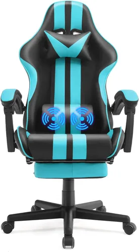 Vista 8 de Silla ergonómica de juego Miami Blue para adultos y adolescentes