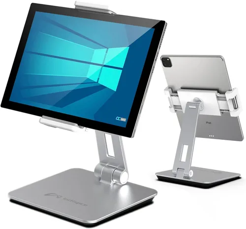 Vista 7 de Soporte para iPad, aleación de aluminio pesado multiángulo plegable para tableta de 4.7 a 13 pulgadas, Surface Pro Series, iPad Series, Pro, Mini