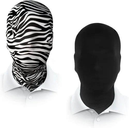 Vista 15 de JEGERMIG Paquete de 2 máscaras de cara completa con capucha para disfraz de Halloween y cosplay