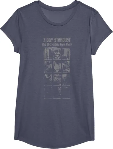 Vista 14 de David Bowie - Camiseta And The Spiders From Mars Faded, Negro