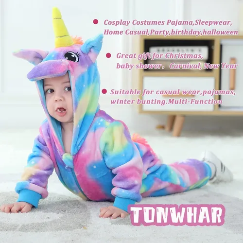 Vista 6 de TONWHAR Baby Boy's Girl's Animal Bodysuit Infant And Toddler's Romper Jumpsuit Halloween Costume Partywear