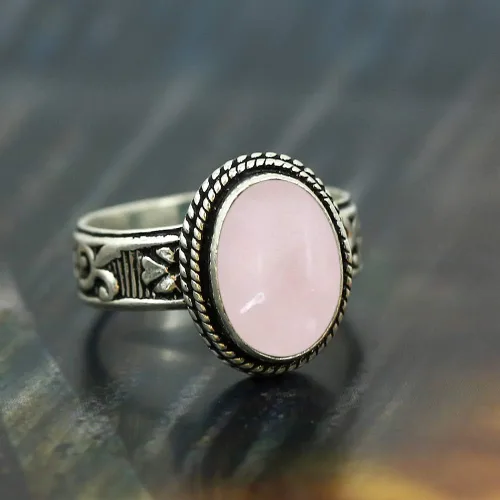Vista 5 de Anillo solitario de malaquita, ojo de tigre, piedra lunar natural, 10x14mm, con forma ovalada, gema auténtica, recubierto de plata de ley 925
