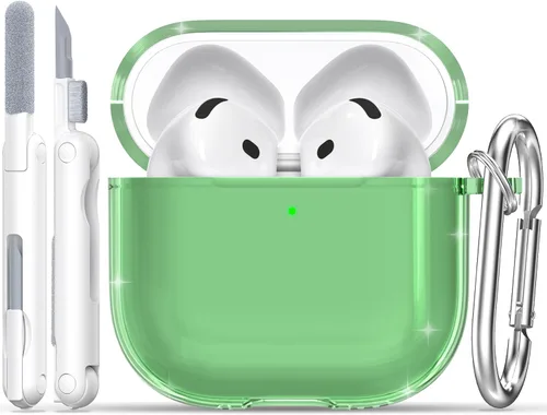 Vista 55 de RFUNGUANGO AirPods Pro Funda Transparente TPU Suave Transparente Blanco