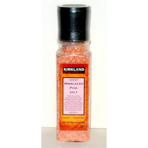 Vista 2 de Kirkland Paquete variado de sal, 13 oz-30 onzas (paquete de 2) incluye 1 botella de sal rosa del Himalaya, 13 onzas + 1 botella de sal marina pura