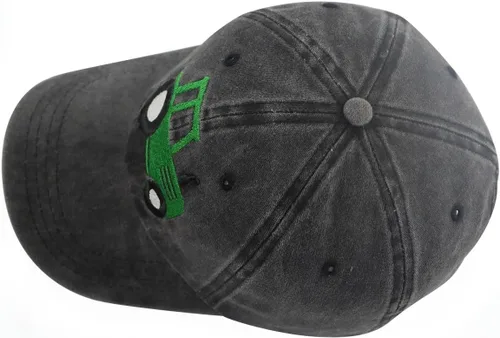 Vista 3 de Sombreros de tractor de granja para hombres y mujeres, gorra de béisbol bordada de algodón lavado ajustable