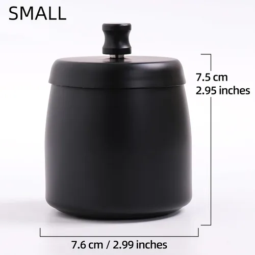Vista 2 de Cenicero pequeño para exteriores con tapa para cigarrillos, cenicero de acero inoxidable sin humo, ceniceros a prueba de olores y viento para patio