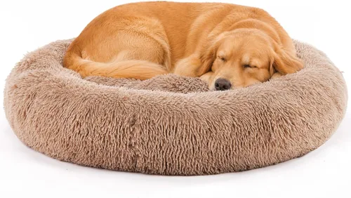Vista 9 de DUMOS Cama para perro XL de 37.4 x 37.4 pulgadas para uso en interiores 2-Gris