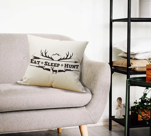 Vista 2 de Mancheng-zi Fundas de almohada de caza de 18 x 18 pulgadas, almohada de montaña, almohada de ciervo, almohadas rústicas, funda de almohada rústica