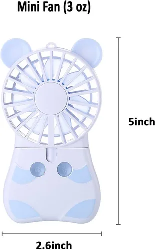 Vista 8 de Innerest Mini ventilador de refrigeración, luces LED multicolor de mano de pie, 2 velocidades ajustables, viajes, camping, festivales, usos