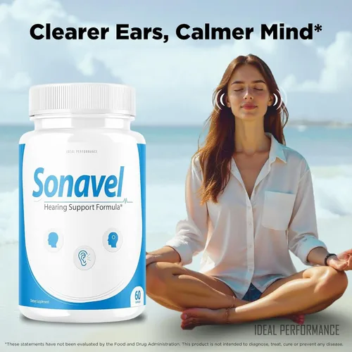 Vista 2 de IDEAL PERFORMANCE Paquete de 2 pastillas para el tinnitus de fórmula de apoyo auditivo Sonavel (120 cápsulas)