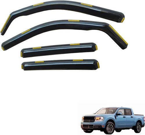 Vista 25 de inchannel - Visera de ventana compatible con Toyota 4Runner 2010-2024, protectores de lluvia, deflector de viento, humo, 4 piezas