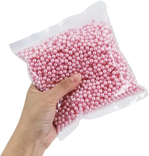 Vista 27 de INSPIRELLE 2600 perlas de imitación de ABS negras sin perforar para rellenos de jarrón, cuentas de maquillaje sin agujero de 0.236 pulgadas