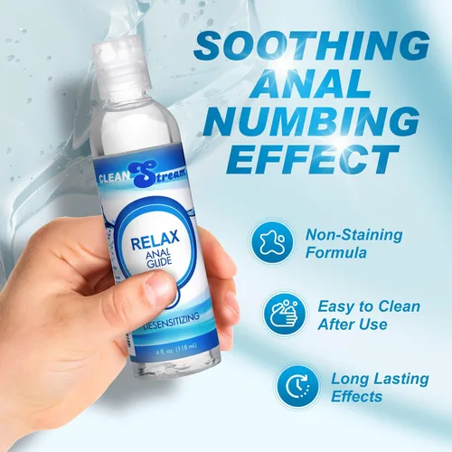 Vista 3 de Cleanstream Relax Lubricante a Base de Agua Lubricante sin perfume, sin fragancia para mayor comodidad y uso suave Compatible con juguetes