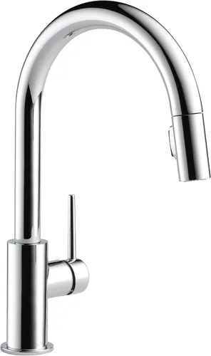 Vista 10 de Delta Faucet Trinsic - Grifo de cocina de níquel cepillado, grifos de cocina con rociador extraíble, grifo para fregadero de cocina con acoplamiento