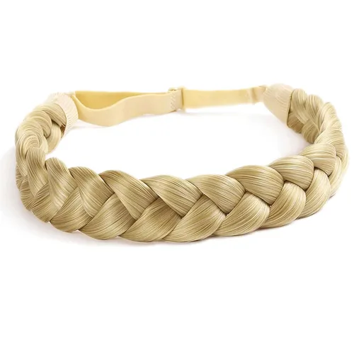 Vista 13 de Diadema trenzada para mujer, 3 hebras, banda trenzada gruesa Estilo rápido, aspecto natural, ajuste elástico suave, sensación ligera, sujeción