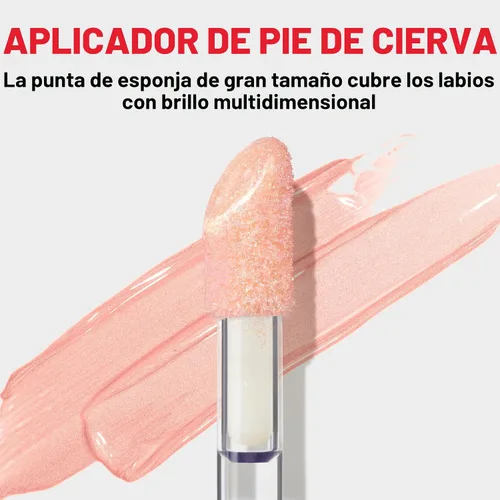 Vista 4 de Revlon - Brillo de labios, Super Lustrous The Gloss, no es pegajoso, acabado de alto brillo 200 Crystal Clear