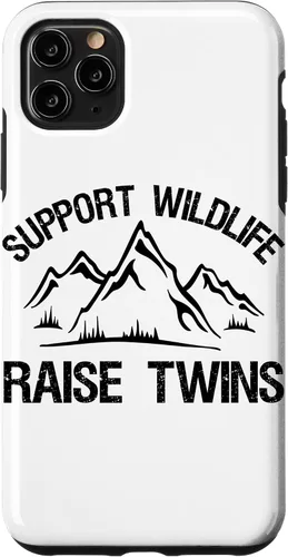Vista 13 de Support Wildlife Raise Twins Funny Twin Mom Dad Gift Case for iPhone 17