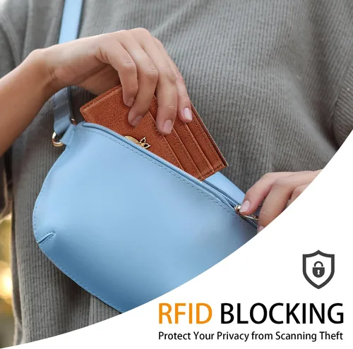 Vista 89 de SEAVILIA Tarjetero llavero cartera para mujer con ventana de identificación RFID monedero regalo abeja delgada minimalista pequeña cartera