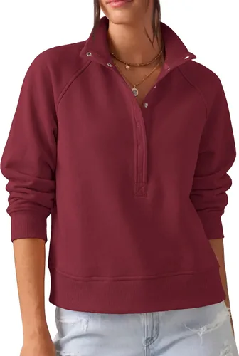 Vista 9 de PRETTYGARDEN Sudaderas de gran tamaño de moda para mujer Marrón