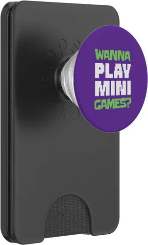 Vista 8 de Wanna Play Mini Games? Retro Arcade Gamer Monkey PopSockets Adhesive PopGrip