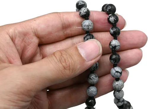 Vista 5 de Amazing Gemstone Japa Mala - Collar de 108 cuentas de oración y pulsera de muñeca Mala para meditación