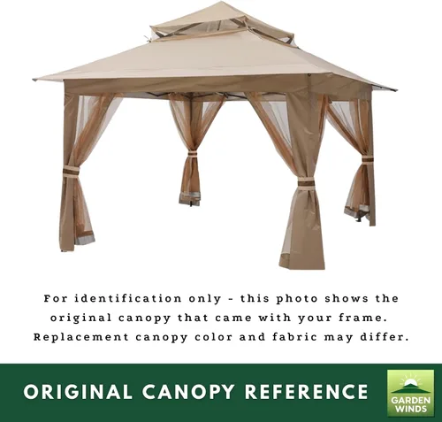 Vista 6 de Garden Winds Cubierta superior de repuesto de ajuste personalizado compatible con ABCCANOPY Y, MasterCanopy y Cooshade 13 x 13 pulgadas, tela