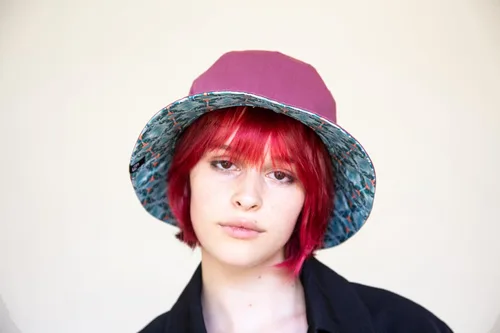 Vista 3 de Fits Y'all X Victoria Weiss Artist Collection Reversible Butterfly Print Bucket Hat for Men, Women, and Unisex